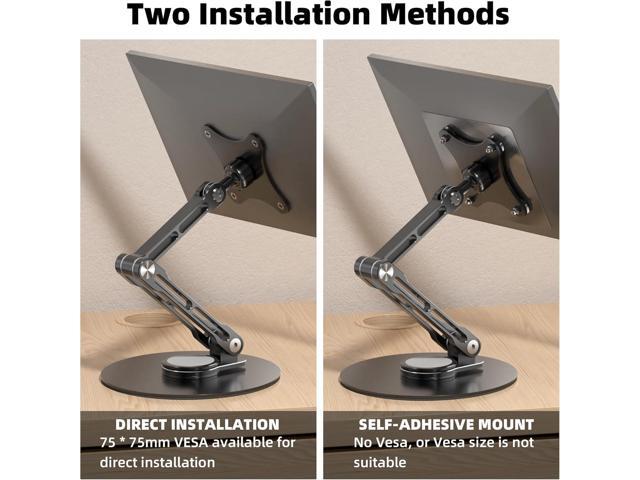 75mm VESA Mount Monitor Stand - Foldable Small Monitor Stand for 15.6' 16' 17' 17.3' 18' 18.5' inch Portable Monitor Stand Lay Flat Support VESA 75...