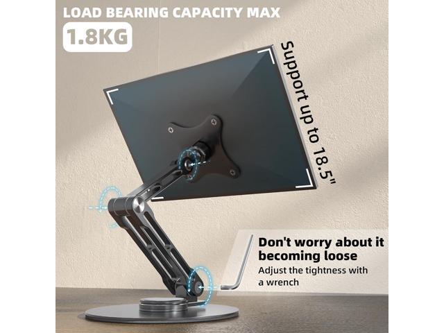 75mm VESA Mount Monitor Stand - Foldable Small Monitor Stand for 15.6' 16' 17' 17.3' 18' 18.5' inch Portable Monitor Stand Lay Flat Support VESA 75...