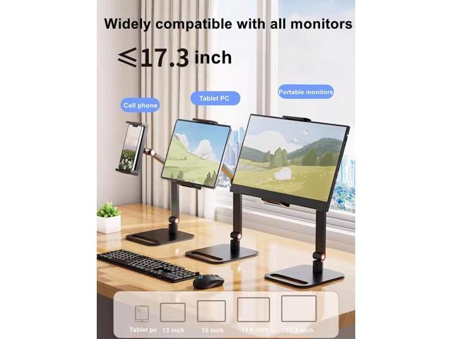 Portable Monitor Holder for 12-17.3 Inch Screen Desk Holder Metal Stand 16 Inch Universal Expandable Display Base 12.9inch Tablet Stand Adjustable...
