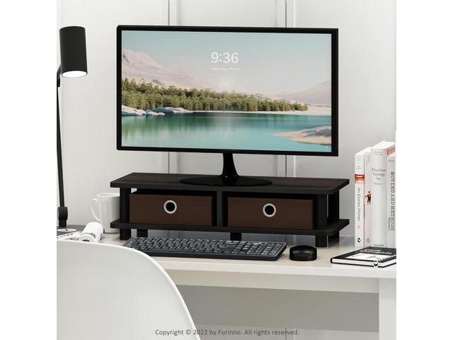 Furinno Turn-N-Tube Monitor Stand, Espresso/Black