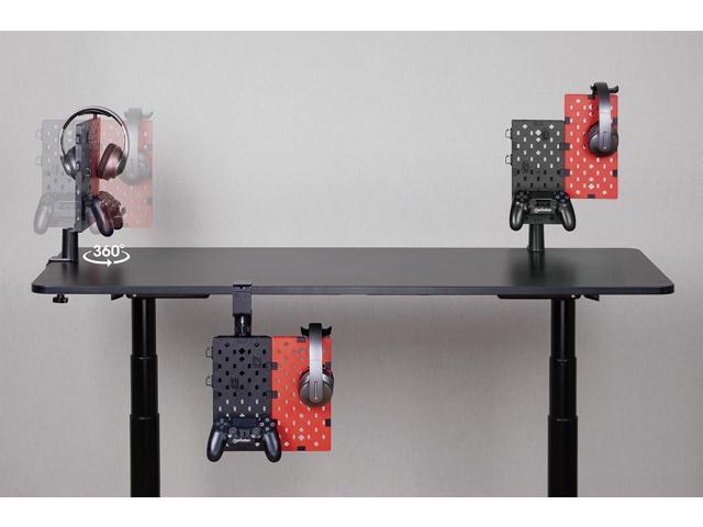 MANHATTAN Clamp-on Desk Pegboard 360 Degree Rotatable, Desk-Mount Desktop Gaming & Office Organizer Accessories Holder Lifetime Mfg Warranty ...
