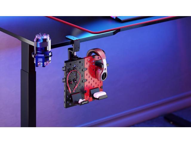 MANHATTAN Clamp-on Desk Pegboard 360 Degree Rotatable, Desk-Mount Desktop Gaming & Office Organizer Accessories Holder Lifetime Mfg Warranty ...