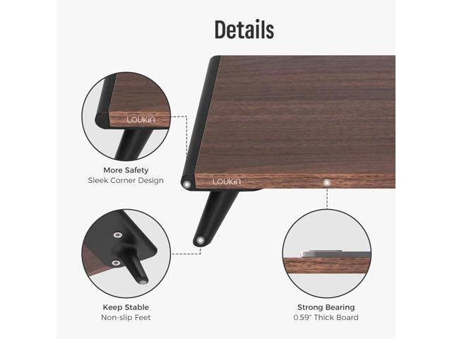 loukin Monitor Stand Riser for Desk, 22.4' x 8.3' Larger Computer Stand for Laptop, PC, Printer, Sturdy Desktop Computer Shelf with Non-Skid...