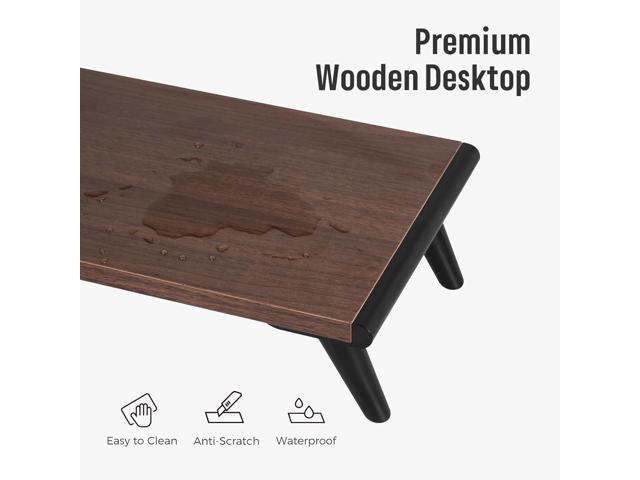 loukin Monitor Stand Riser for Desk, 22.4' x 8.3' Larger Computer Stand for Laptop, PC, Printer, Sturdy Desktop Computer Shelf with Non-Skid...