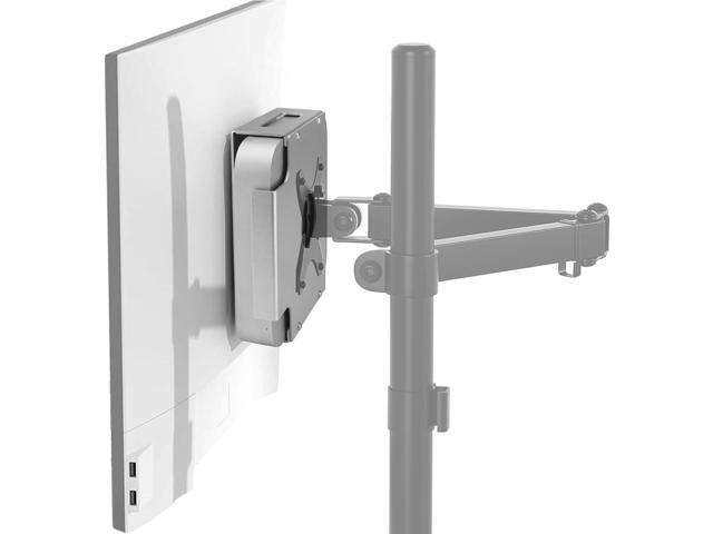 Mac Mini Monitor Vesa Mount, IFCASE Aluminum Material Behind Monitor, Monitor Arm VESA Mount Holder for Mac Mini 2010 to 2023 M2 Pro (Silver)