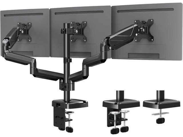 MOUNTUP Triple Monitor Mount, Three Monitor Desk Mount for Max 27 inch Computer Screens, Triple Monitors Stand with Gas Spring, Monitors Arm with...
