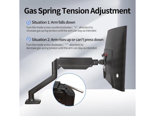 Suptek Monitor Mount,Gas Spring Monitor Arm Mount for 13-32 inch Screens up to 9kg, Adjustable Single Monitor Arm Desk Mount with Tilt Swivel...