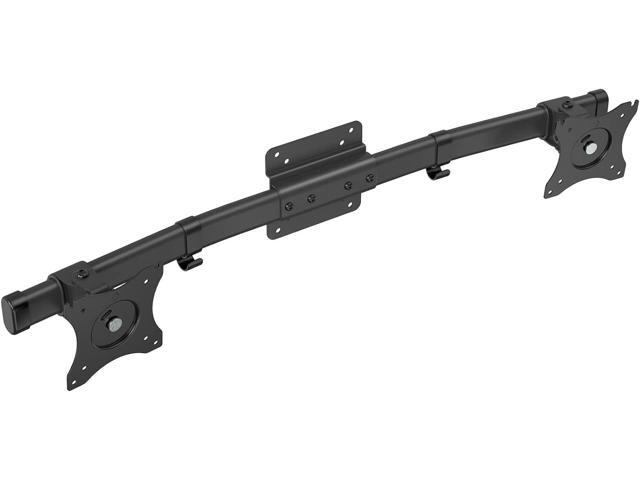 WALI Dual Monitor Wall Mount, Single to Double Bracket Adapter, Horizontal Assembly Arm for 2 Screen up to 27 inch (012ARM), Black