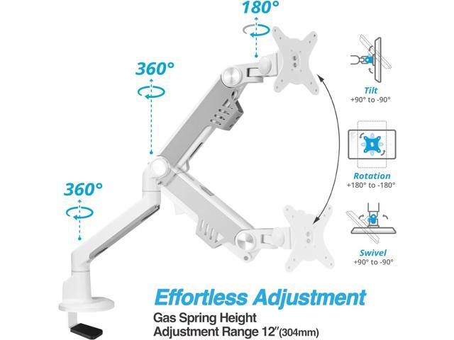 AVLT Single 13'-38' Monitor Arm Desk Mount fits One Flat/Curved/Ultrawide Monitor Full Motion Height Swivel Tilt Rotation Adjustable Monitor Arm -...