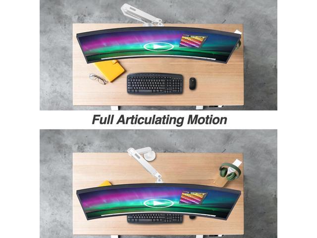 AVLT Single 13'-38' Monitor Arm Desk Mount fits One Flat/Curved/Ultrawide Monitor Full Motion Height Swivel Tilt Rotation Adjustable Monitor Arm -...
