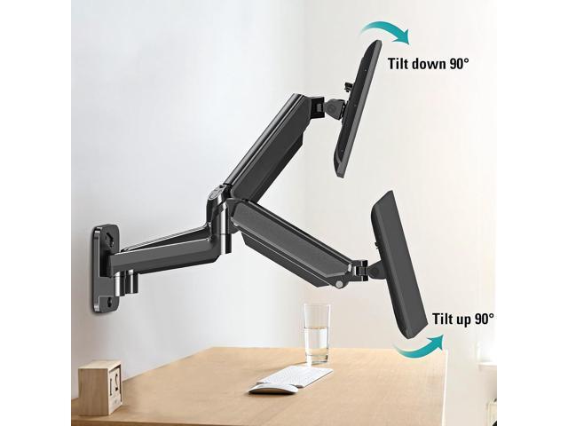 Dual Monitor Wall Mount for 13 to 32 Inch Computer Screens, Monitor Mounts for 2 Monitors Holds Up to 19.8lbs Each,Full Motion Gas Spring Monitor...