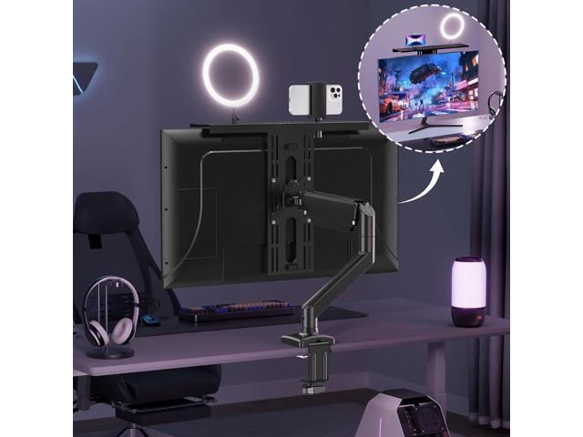 DSLR Monitor Mount Hold up to 11 lbs, Monitor Top Shelf for Livestream Device, Camera Mount, Webcams, Microphones, Lighting and More, Fits VESA...