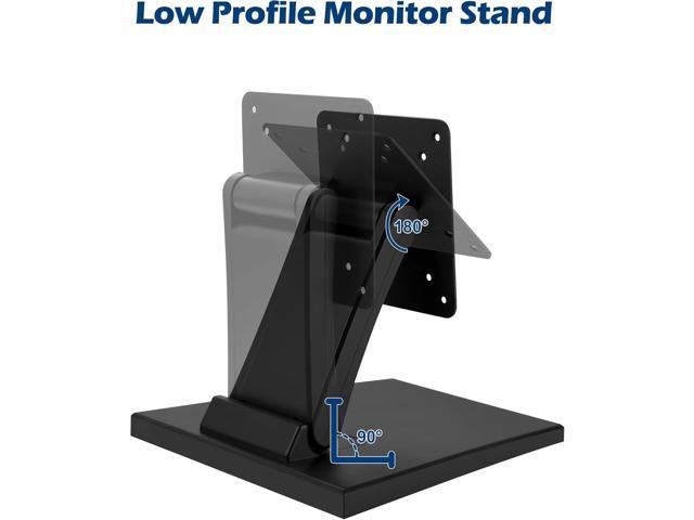 Lay Flat Monitor Stand - Foldable Low Profile Monitor Stands Compatible with VESA 75x75 and 100x100 Monitor Mounts WS-03A2