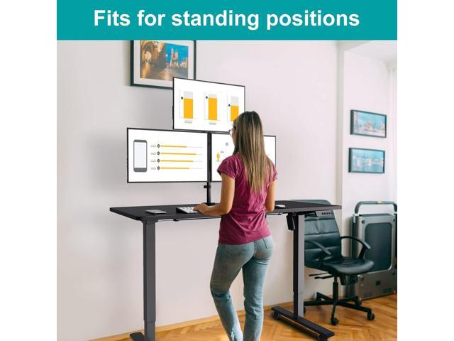MOUNT PRO Triple Monitor Mount, Monitor Stand fits 3 Screens up to 32 inch, 17.6 lbs Each, Fully Adjustable Stacked Monitor Stand for 3 Monitors,...