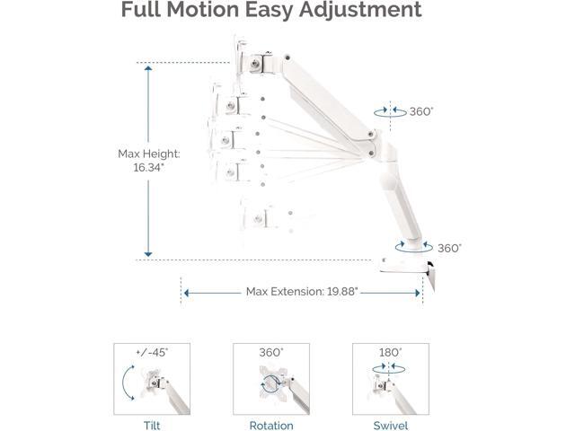 Fellowes 8056201 Platinum Series Adjustable Computer Monitor Stand for Desk with Single Monitor Arm, 32 Inch Monitor Capacity