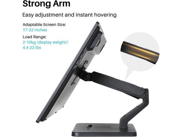 HUION Monitor Stand, Single Monitor Arm for 17-32 inch Screens, Holds up to 22 lbs, Adjustable Monitor Mount with Gas Spring Full Motion, VESA...