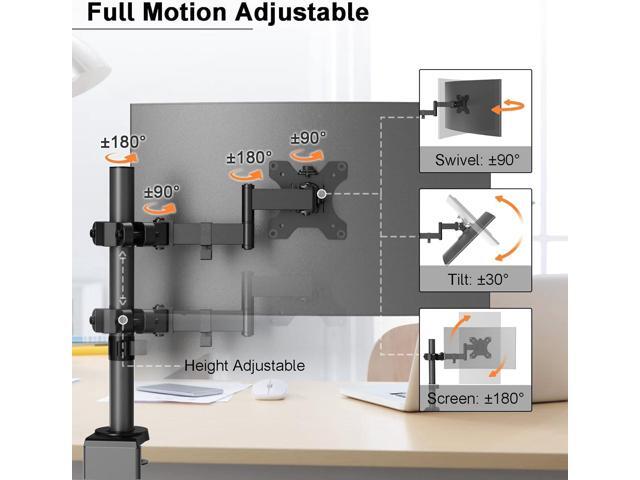 PUTORSEN Universal VESA Pole Mount, Full Motion TV Pole Mount Fits 17 to 32 inch Screens, with Removable 75mm and 100mm VESA Plate, Vesa Mount Arm...