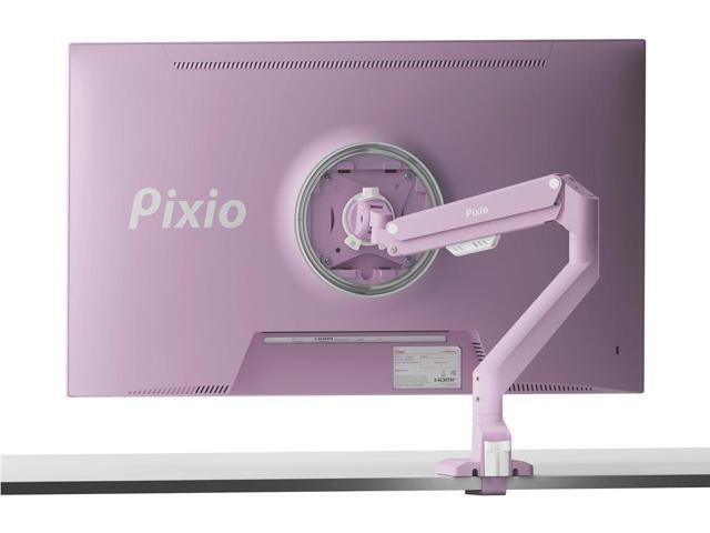 Pixio PS1S Wave Pink Single Monitor Arm Stand Desk Mount - Fits up to 32 inches Monitors and up to 19.8lbs. VESA Compatibility and Integrated Cable...