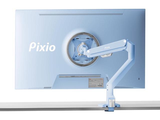 Pixio PS1S Wave Blue Single Monitor Arm Stand Desk Mount - Fits up to 32 inches Monitors and up to 19.8lbs. VESA Compatibility and Integrated Cable...