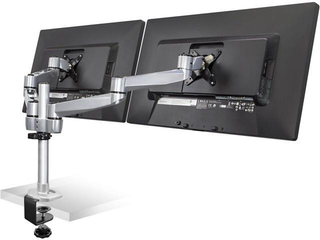 Mount-It! Dual Monitor Desk Mount with Full Motion Swivel Arms Premium Aluminum Material with Modular Quick Connect Function (MI-43116)