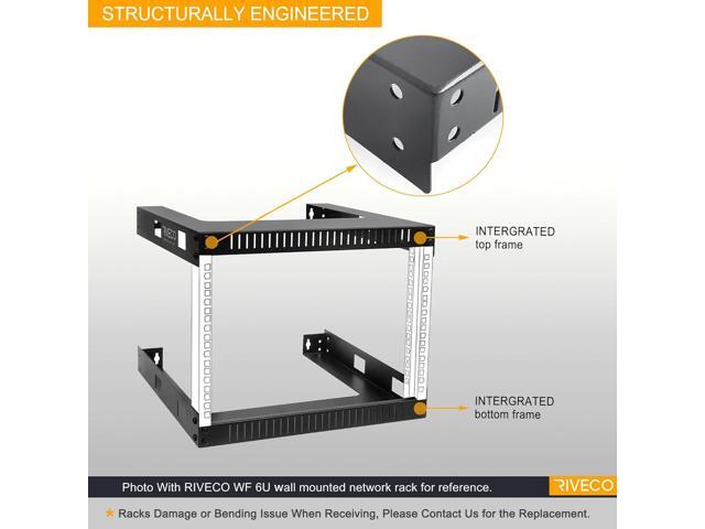 RIVECO 9U Wall Mount Rack for Network 17.7' Deep 2 Post Open Frame Racks Easy Assembly Firm Constructed for Stereo/Server/AV/Home Data Equipment...