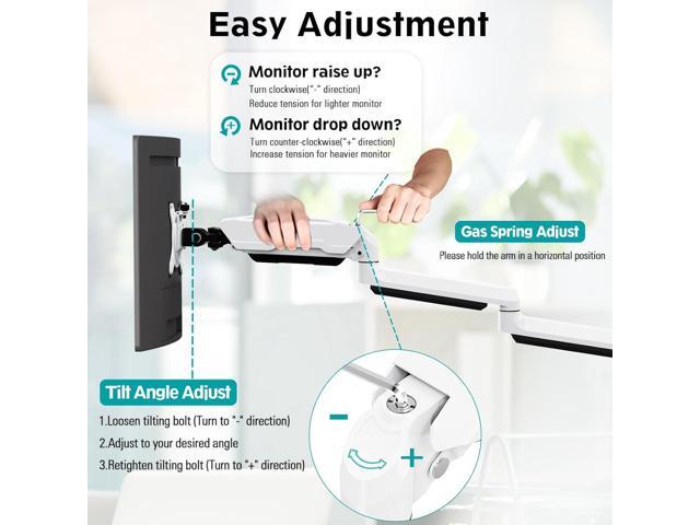 MOUNT PRO Triple Monitor Mount, 3 Monitor Desk Mount for There Screens up to 32 Inch, Full Motion Gas Spring Triple Monitor Stand, Heavy Duty...