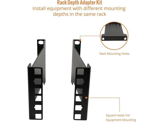 Server Rack Depth Extender - 2U - 6inch / 15.24 cm - TAA Compliant - Recessed Rack Adapter - Rack Mount Adapter Kit - Network Rack Extender