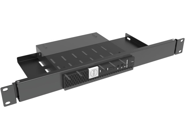 JINGCHENGMEI Mini Rack Mount for Dell OptiPlex Micro Form Factor Case-1U Hinged Server Rack Shelf with Easy Access Network Connections in 19-inch...