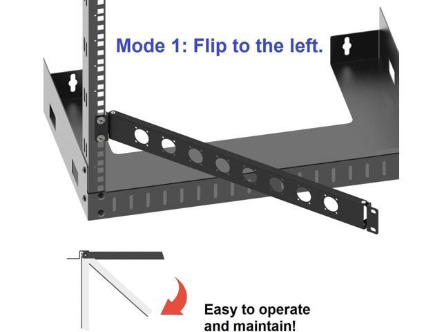 1U Hinged Rack Panel 8D XLR HDMI Audio Rack Mount Panel for 19 inches Rack Mount (1U8D)