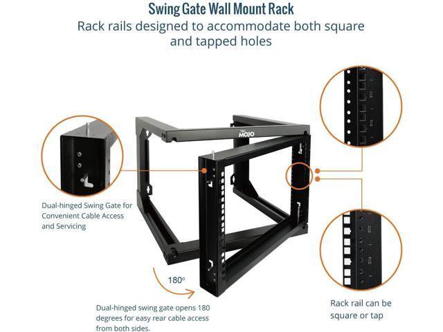 6U Wall Mount Rack, Server Rack,Open Frame Server Rack,Network Rack for 19inch Computer/AV/Data/IT/Media Equipment,18inch Depth,16inch Apart...