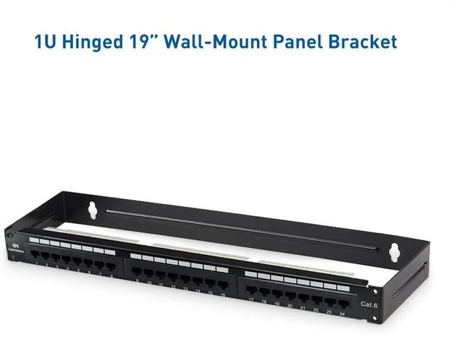 Cable Matters 1U Hinged 19 Wall-Mount Panel Bracket, 22 lbs Max Load (1U Rack, 1U Wall Mount Bracket/Wall Mount Patch Panel)