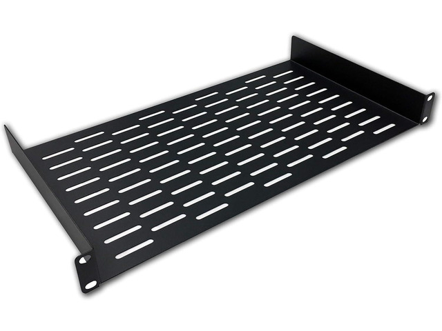Electriduct 1U Server Rack Shelf - Universal 19' Vented Rack Mount Cantilever Tray Network Equipment Cabinet Audio System Enclosure - 10' Deep