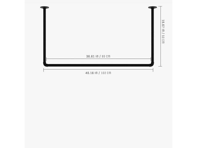 pamo clothes rail industrial loft design - HANG LOW - clothing rack for walk-in wardrobe I bedroom or bath - clothes rack made of black sturdy...