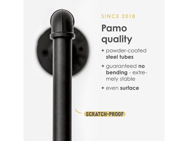 pamo clothes rail industrial loft design - HANG LOW - clothing rack for walk-in wardrobe I bedroom or bath - clothes rack made of black sturdy...