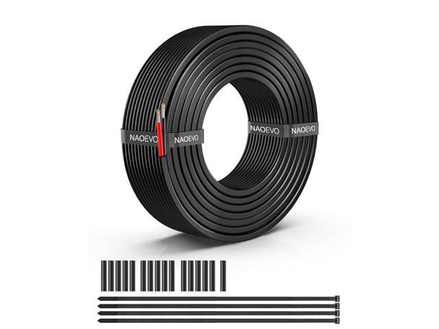 16 Gauge Wire 2 Conductor Electrical Wire, 16 AWG Wire Stranded PVC Cord, 12V Low Voltage/Tinned Copper/Flexible/16/2 Wire for Automotive Wire LED...