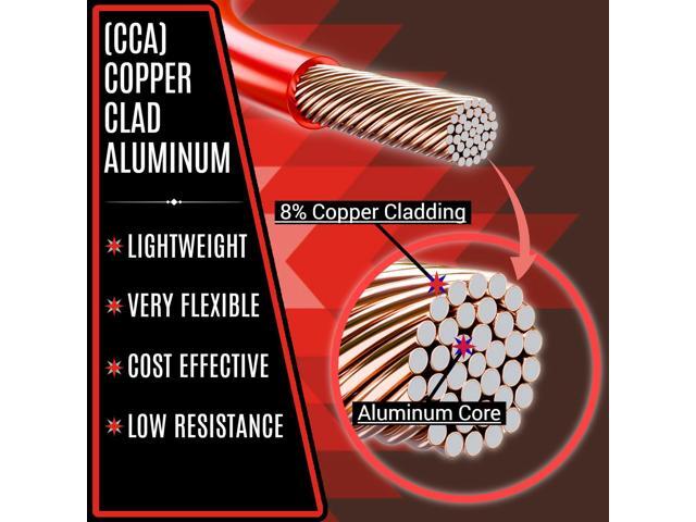 16 Gauge Wire Combo 6 Pack (600ft Total) 100ft Per Roll, 12V Low Voltage Automotive and Electrical Cable, Copper Clad Aluminum (CCA)