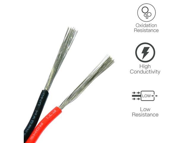 TUOFENG 20AWG Electrical Wire 100 ft Red Black Hookup Wire 12V/24V DC Cable LED Strips Extension Wire,20 Gauge Stranded Wire for Doorbell,LED...