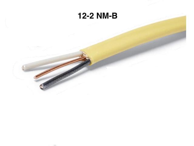 100 FT 12/2 Type NM-B Copper. #12 AWG, 2 Conductors with Ground. Insulated Jacket Yellow