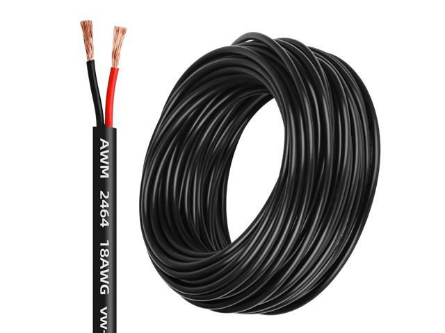 18 Gauge Electrical Wire 2 Conductor,18 AWG Electrical Wire Stranded PVC Cord Oxygen-Free Copper Cable,50FT Pure Copper Electrical Wire Cord for...