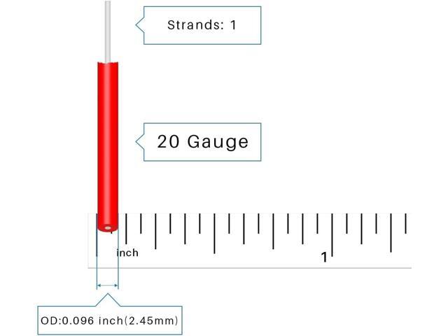 BNTECHGO 20 Gauge PVC 1007 Solid Electric Wire Red and Black Each 50 ft 20 AWG 1007 Hook Up Tinned Copper Wire