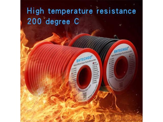 BNTECHGO 16 Gauge Silicone Wire Spool red and Black Each 50ft Flexible 16 AWG Stranded Tinned Copper Wire
