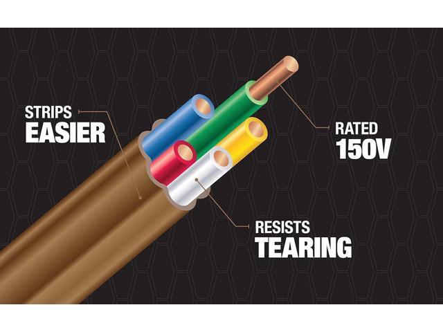 Southwire 64170422 18/7 Solid Copper Class 2 Power-Limited Thermostat Wire; 50 feet ; Brown