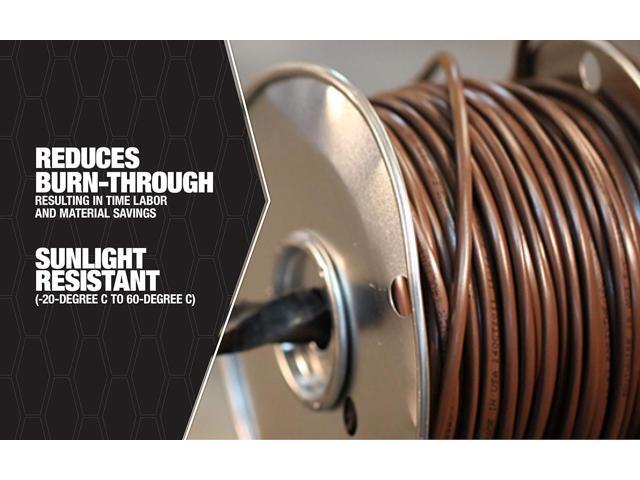 Southwire 64170422 18/7 Solid Copper Class 2 Power-Limited Thermostat Wire; 50 feet ; Brown