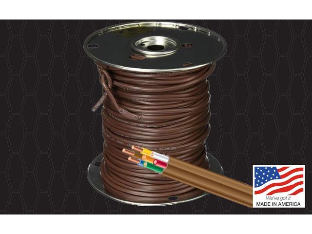 Southwire 64170422 18/7 Solid Copper Class 2 Power-Limited Thermostat Wire; 50 feet ; Brown