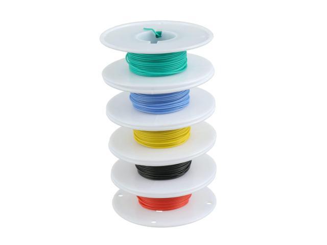BOJACK 30 AWG Flexible Silicone Wire Electric Wire Hook up Wire Kit 300V Cables with Plus 20 2mm Heat Shrink Tubings and a Mini Wire Stripper(5...