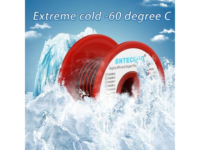 BNTECHGO 26 Gauge Silicone Wire Spool Red and Black Each 50ft 2 Separate Wires Flexible 26 AWG Stranded Tinned Copper Wire