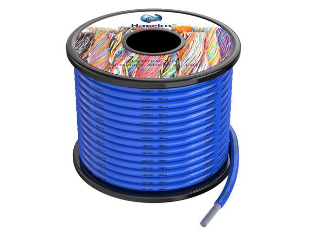 14awg Silicone Electrical Wire Cable 30ft Blue 14 Gauge Hookup Wires kit Stranded Tinned Copper Wire Flexible and Soft High Temperature Resistance