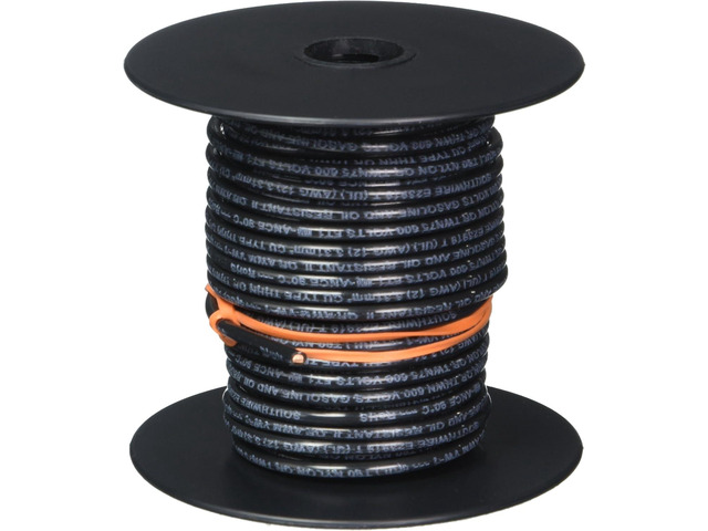 Southwire 11587383 50 ft. 12 Black Solid CU THHN Wire
