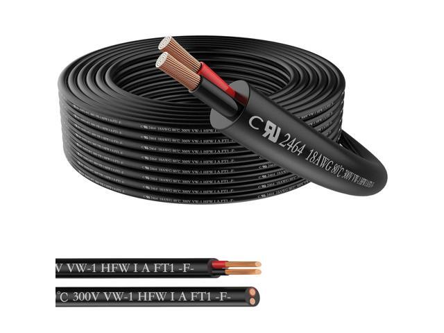 18 Gauge 2 Conductor Electrical Wire Stranded PVC Red & Black Cord Pure Copper Cable 10 M / 32.8FT LED Cable Flexible Extension Power Cord for Auto...