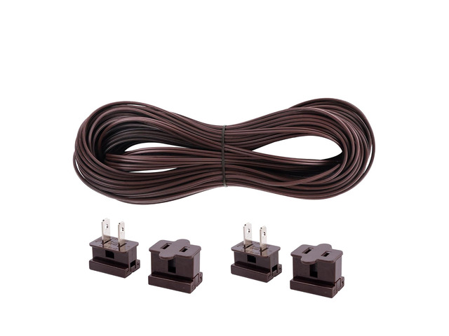 18AWG SPT-2 Wire 50FT Electrical Wire 18-Gauge 2-Conductor Wire Hookup Extension Cord 18/2 Wire for LED Lighting Strips Flexible 18 Gauge Wire, Brown